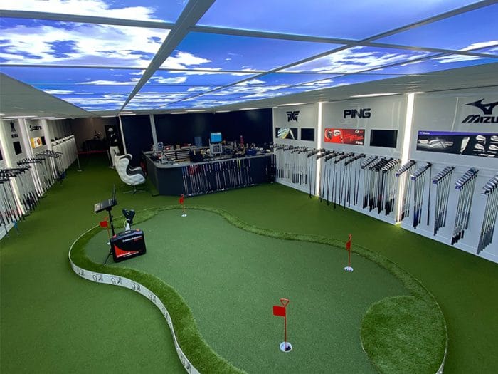 Scottsdale Golf indoor practice putting green.